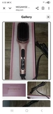 MEGAWISE Ionic Pro Ceramic Hair Straightener Brush Fast Heating Dual Voltage NIB