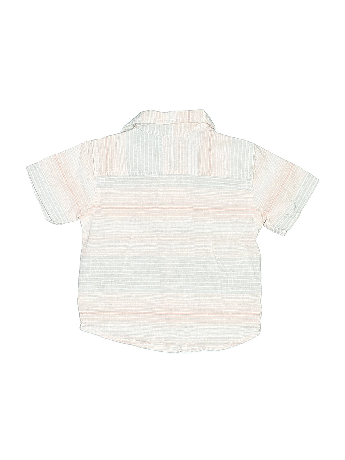 CALVIN KLEIN JEANS Boys Ivory Short Sleeve Button-Down Shirt 12 Months thumbnail 2