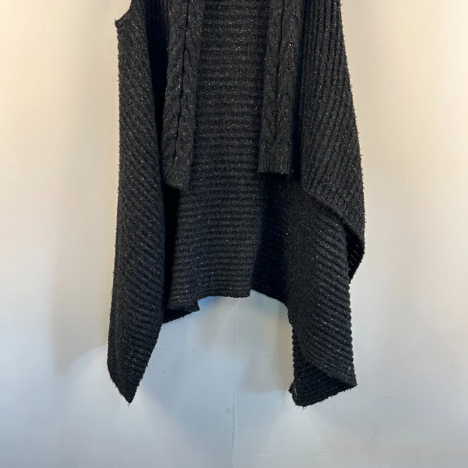 Vertigo Paris Womens L/XL Sweater Cardigan Sleeveless Black Open Tunic 14999 - Image 2 of 4