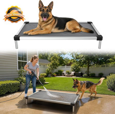 Padded Chew Proof Elevated Dog Bed for Large Dogs Raised Cot Style