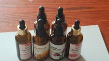 Sei gocciolatori di vetro ambra vuoti, 50 ml