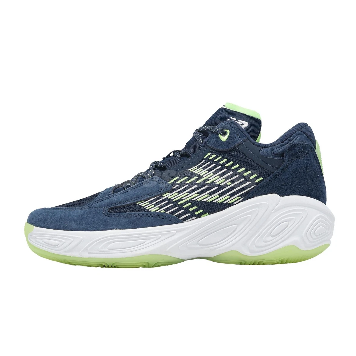 New Balance Fresh Foam BB V2 Azul Marino Blanqueado Lima Brillo Hombres Baloncesto BBFRSHC2-D