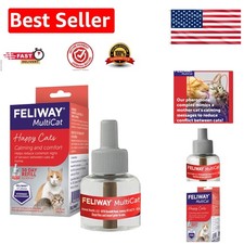 30-Day Cat Calming Pheromone Refill - Reduces Tension in Multi-Cat Homes