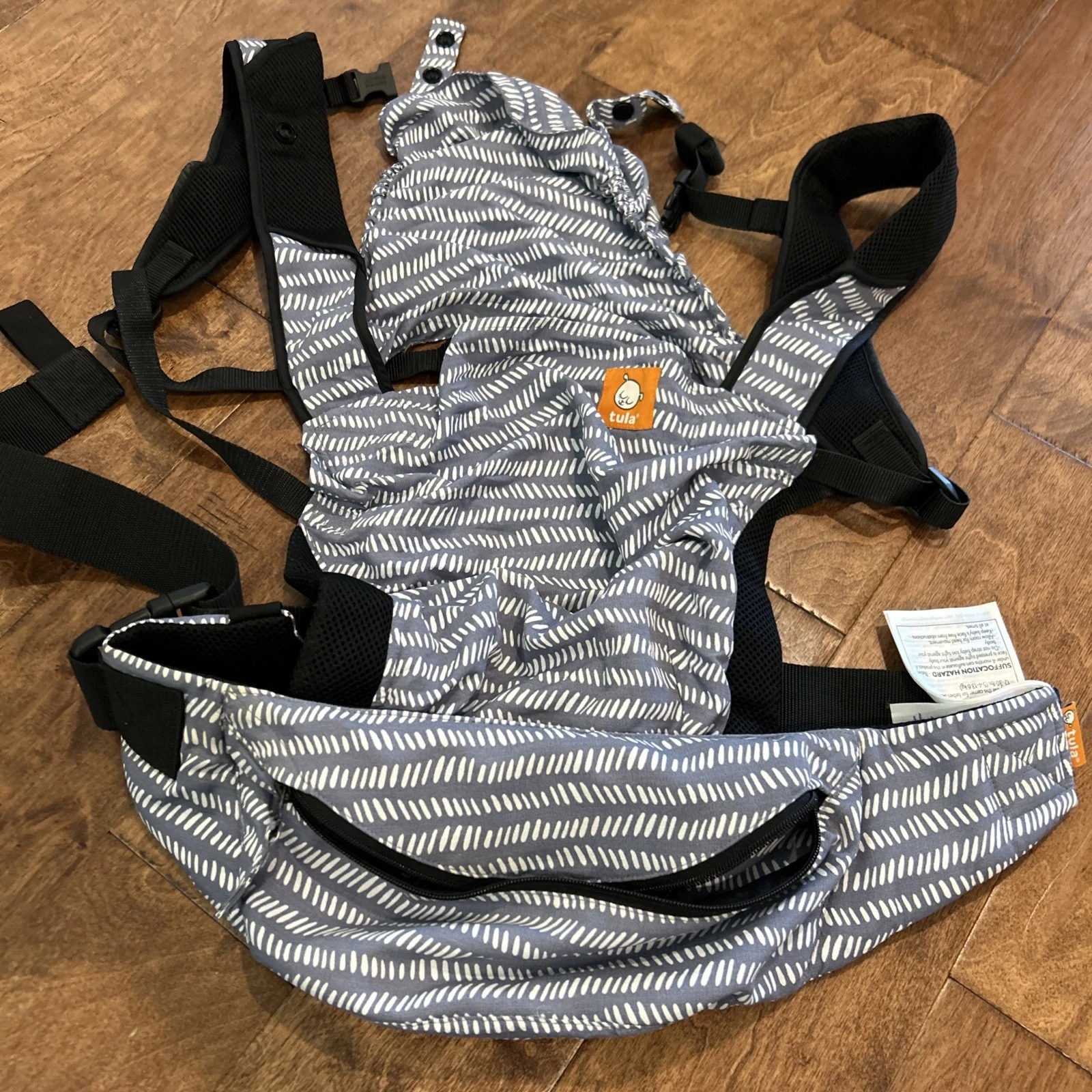 Baby Tula Lite Compact Baby Carrier Ultra Compact Lightweight Blue And White