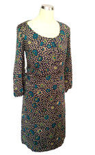 BRAND NEW BODEN DARK GREY SILK FLORENTINE TEA DRESS SIZE 6