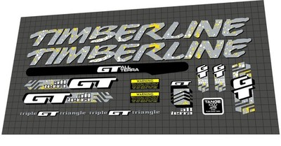 1992 GT Timberline Green Frame DECAL SET