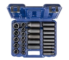 Wright Tool 6 Point Standard & Deep Impact Socket Set 1/2" Drive Metric 46667-MC