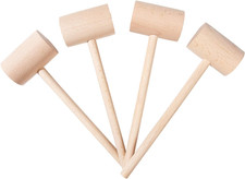 Set of 4 Natural Hardwood Seafood Mallets for Crab and Lobster
