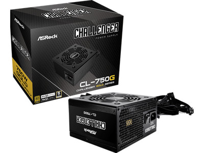 ASRock Challenger CL-750G 750W 80 PLUS GOLD Certified Non-Modular Power Supply,
