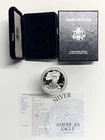 1999-P American Silver Eagle Proof 1 Troy oz .999 Fine Silver Coin in box w/COA