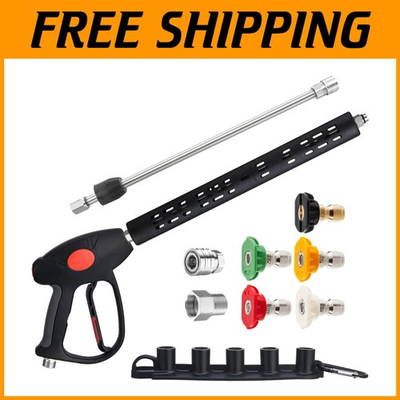 #ad Universal Pressure Washer Gun with Extension Wand 4000 PSI $52.68
