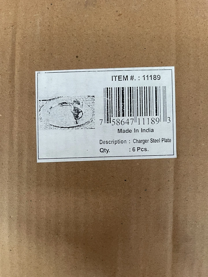 12” Benzara Chrome/Steel/Silver Finish Metal Charger Plates Set Of 6 - Image 4 of 4