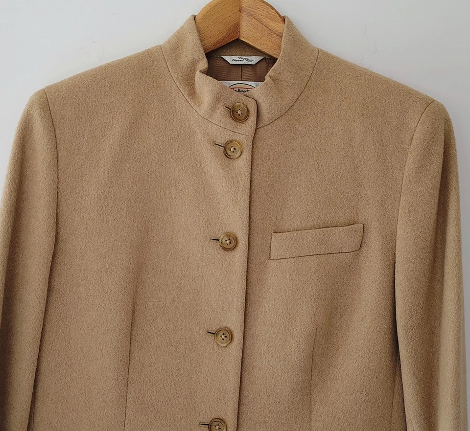 Talbots Petite Womens Camel Hair Blazer Jacket Sz 6P Made In Italy Quiet Luxury  - Image 3 of 4