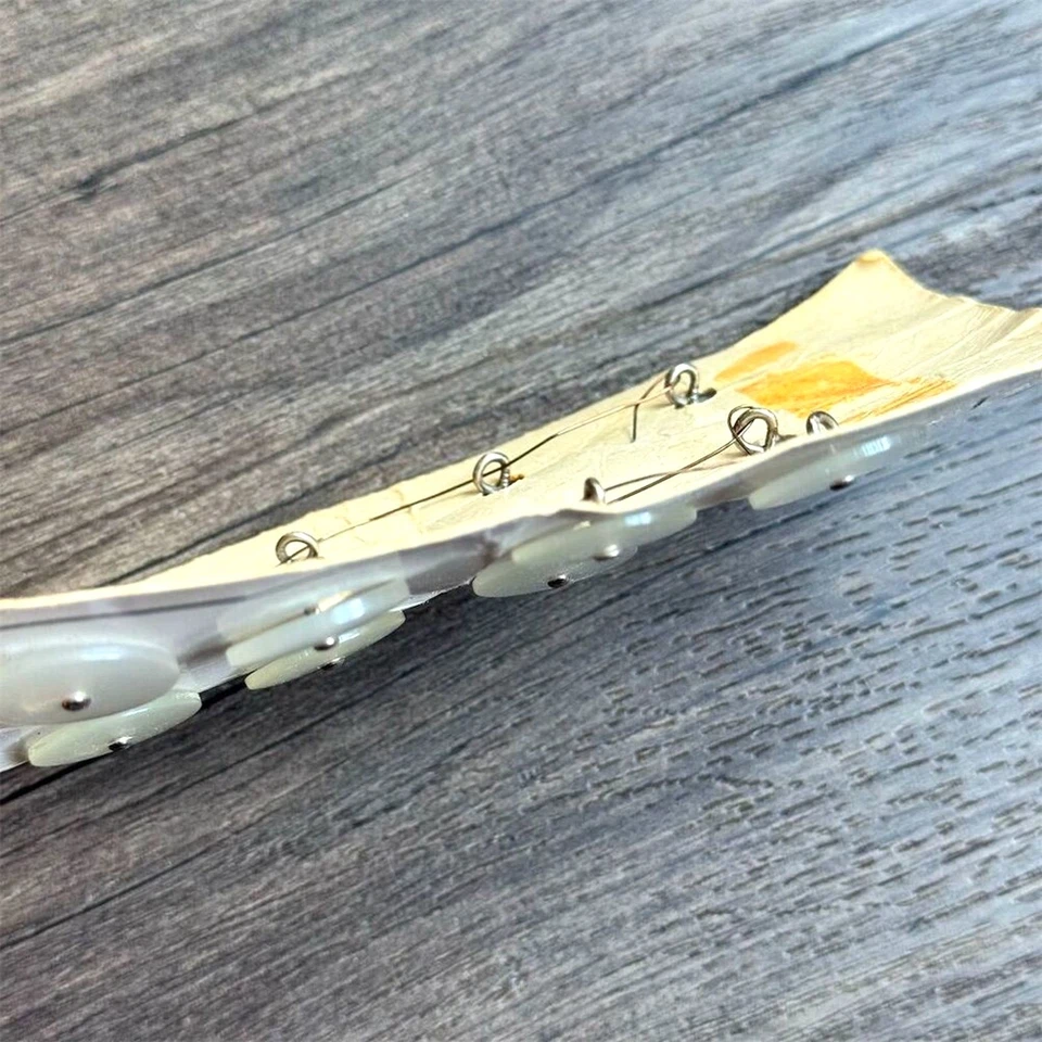 NEW Vintage 50s Clear Flat Shank Buttons on Original Card Set of 12 Translucent - Image 3 of 4