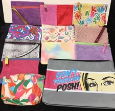 Perfectly Posh Ipsy Glam Bag 12pc Lot Cosmetic Travel Makeup Zippered New NWOT