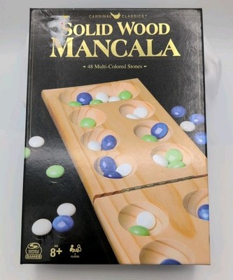 Solid Wood Mancala by Cardinal Games - Folding Board - 2 Player - NEW