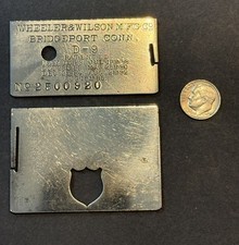 Antique Wheeler & Wilson D9 Sewing Machine Slide Plates Matching Serial Rare Shi
