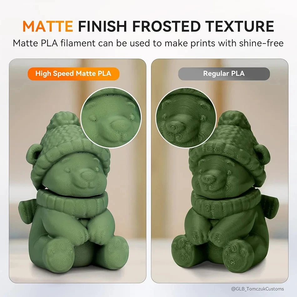 Filamento 3D mate PLA 1,75 mm filamento de impresora 3D 5 rollos/juego de material de impresión 3D Foto 4 de 4