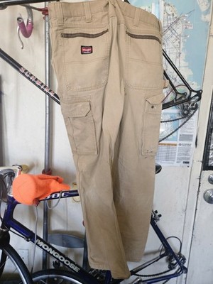 Wrangler Men's Carpenter Pants 36x30 Heavy Denim Cargo No Holes