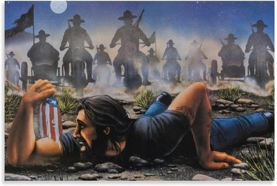 David Mann Motorcycle Biker Art Poster No.13 Vintage Wall Art 24x36 Unframed