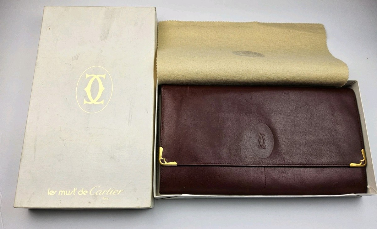 Cartier Les Must De Cartier Large Clutch Handbag Purse | eBay