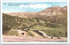 Vintage Manitou Colorado Auto Road to Cave of the Winds Postcard