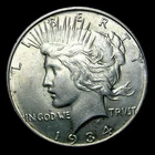 1934-D Peace Dollar Silver ---- Unc Stunning Coin ---- #611I