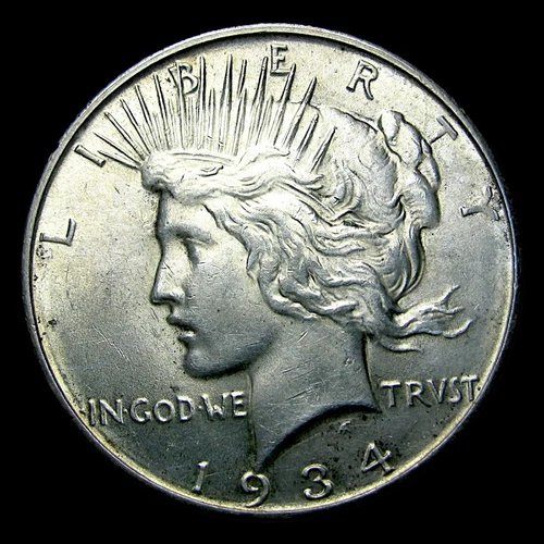 1934-D Peace Dollar Silver ---- Unc Stunning Coin ---- #611I