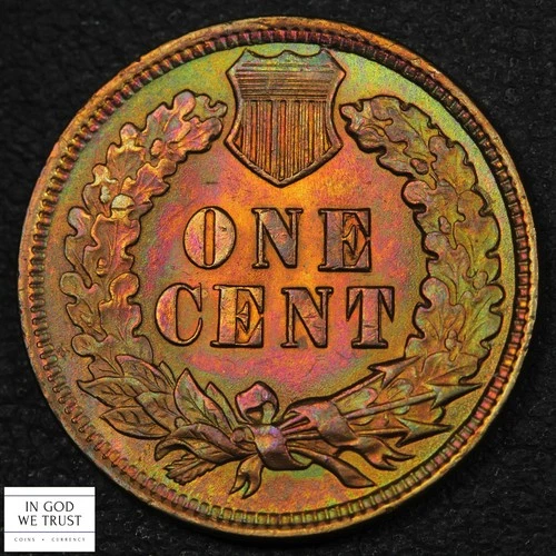 1901 Indian Head Copper Cent 1C (MS BU Brilliant Uncirculated) (TONED!!)