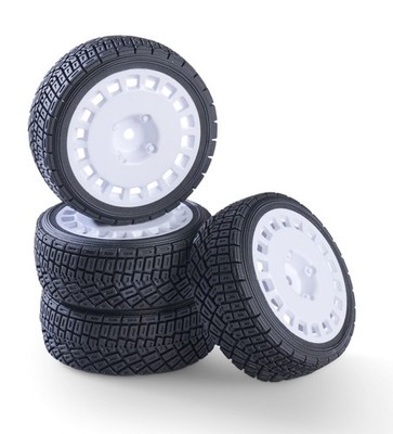 Carson Modelsport 1:10 Räderset Rally Design1 weiß 4 Stück 500900197