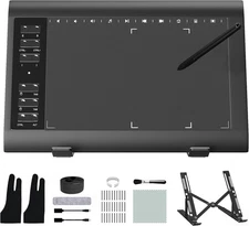 Graphic Drawing Tablet, 10x6.25 Inch,Digital Graphics Tablets for PC and Comp...