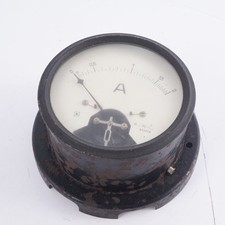 Sehr Altes, Antikes Großes Amperemeter 0 - 2 A - Ø ca. 13,5 cm