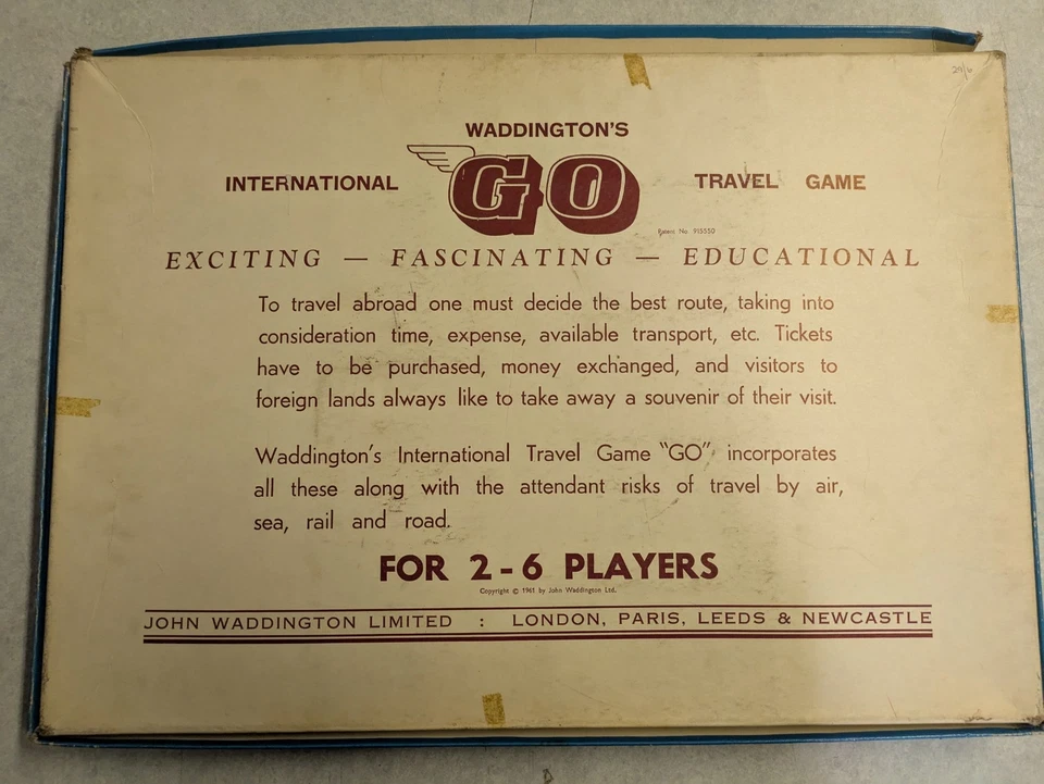 Waddington's GO - The International Travel Game - Vintage 1960's Board Game 1961 - Image 2 of 4