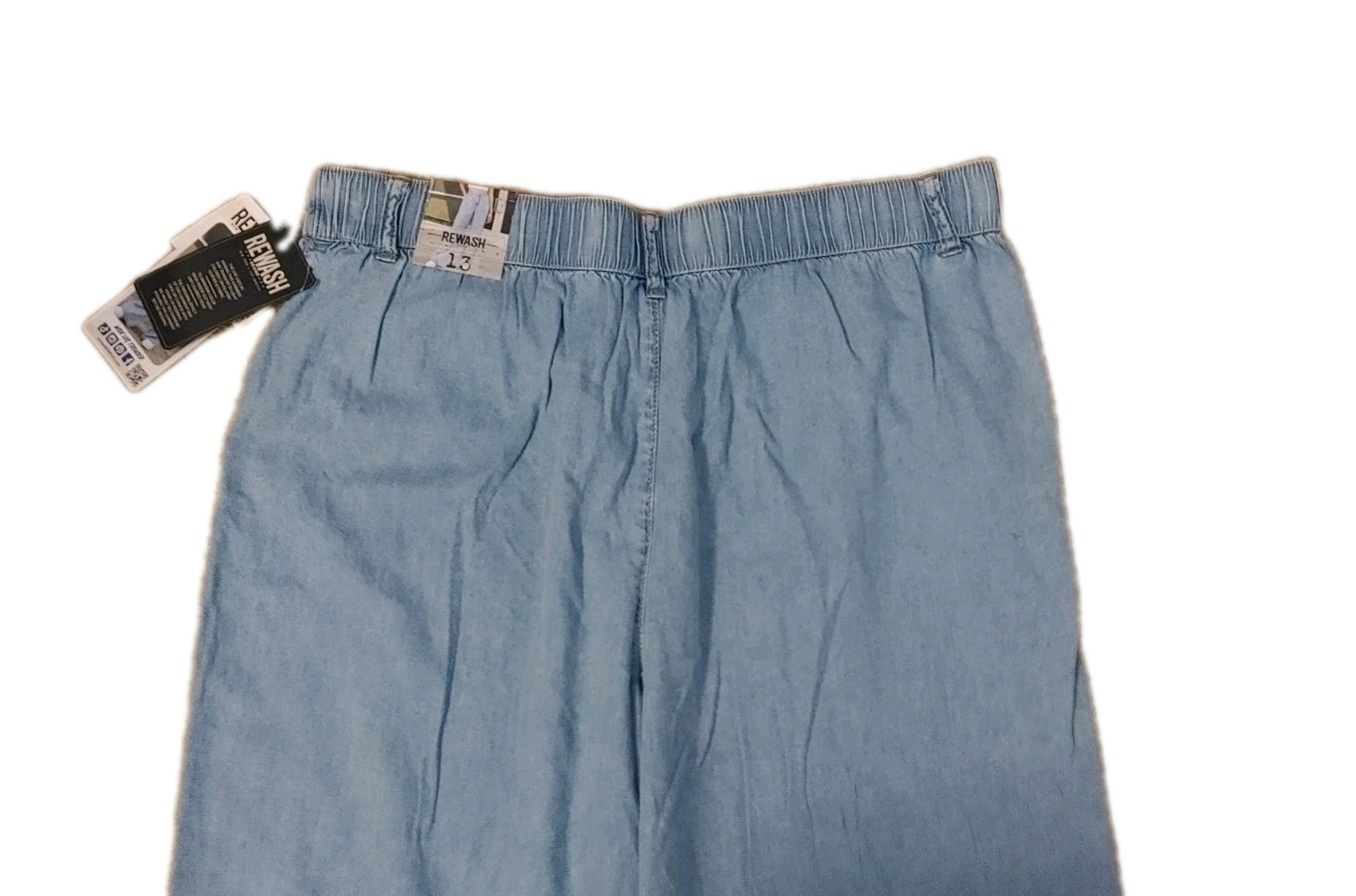 NEW Rewash Pants Womens Sz 13 Wide Leg Flowing Trouser Boho Relaxed Coastal 31W