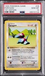 Pokémon Porygon 1st Edition Base Set Shadowless 39/102 Uncommon