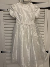 Jessica McClintock Millennium 2000 Flower Girl 1st Communion W/ Veil Size 7