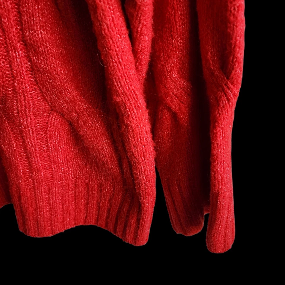 Suéter American Eagle Outfitters LG Naranja Tejido con Cable Mezcla de Poliéster Foto 3 de 4