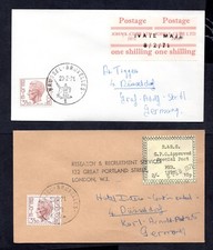 GB - 1971 2 x Strike Mail Covers to Germany via Belgium
