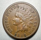 1884  INDIAN CENT   VF   BETTER DATE  #1064