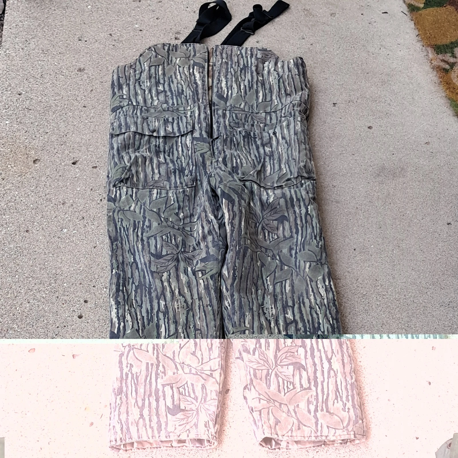 Walls Blizzard Pruf Camo Insulated Bib Overalls Waist 42/44 Made In USA Realtree