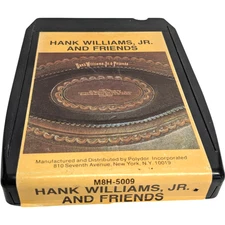 NEW PADS&SPLICE! HANK WILLIAMS JR & FRIENDS 1975 A- 8-track cartridge