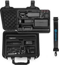 Lekufee Waterproof Hard Case for DJI Osmo Pocket 4, DJI Osmo Pocket 3, Mic