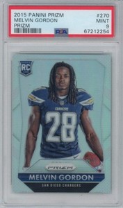 2015 Prizm Melvin Gordon Rookie Silver Prizm No 270 Psa 9 254
