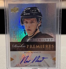 2013-14 Upper Deck Trilogy Premieres Level 3 Beau Bennett Rookie Autograph 04/49
