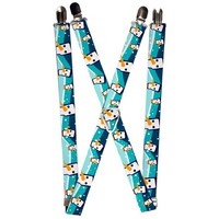`Suspenders - 1.0`` - Block Penguins Navy` (Us Import) ACC NEU