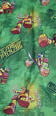Teenage Mutant Ninja Turtles Twin Flat Sheet Nickelodeon Turtle Trouble fabric