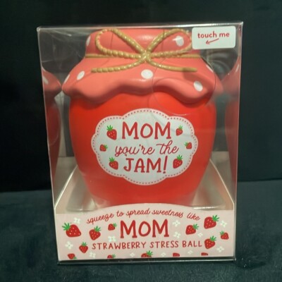 New Eccolo red pink mom you re the jam strawberry jam stress ball squeeze ball