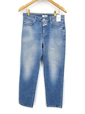 New Closed Denim Jay Jeans Womens 26 Relaxed Fit Mid Waist Distressed