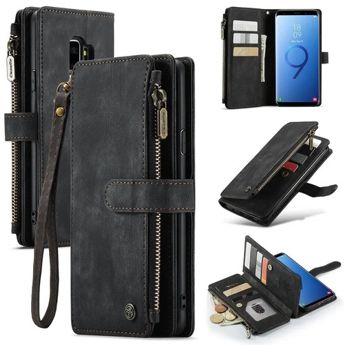 For Samsung Galaxy S9 Plus Handbag Zip Wallet Case Leather Magnetic Phone Bag - Picture 3 of 16