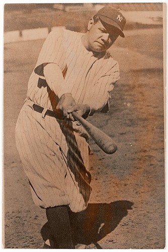 -Rare- Antique -BABE RUTH- New York Yankees Baseball TYPE I Photo/Photograph